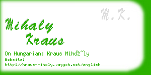 mihaly kraus business card